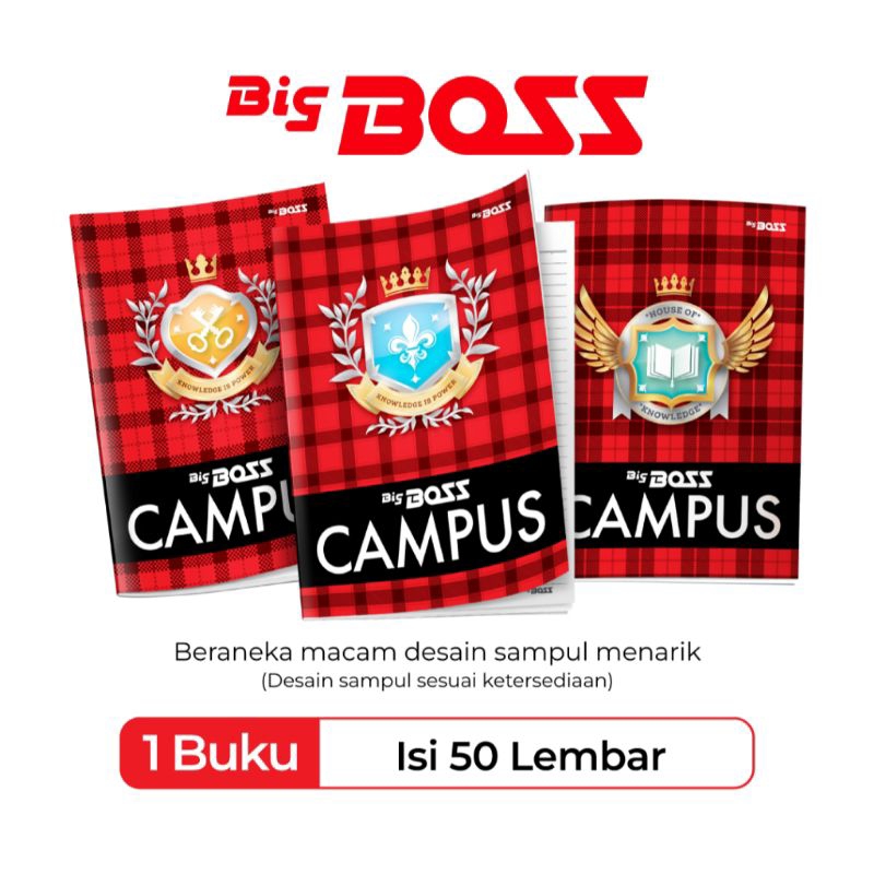 

1 PACK BUKU TULIS BIG BOSS CAMPUS ISI (36 & 50 L) BIGBOSS / 10 BUKU / BUKU KAMPUS