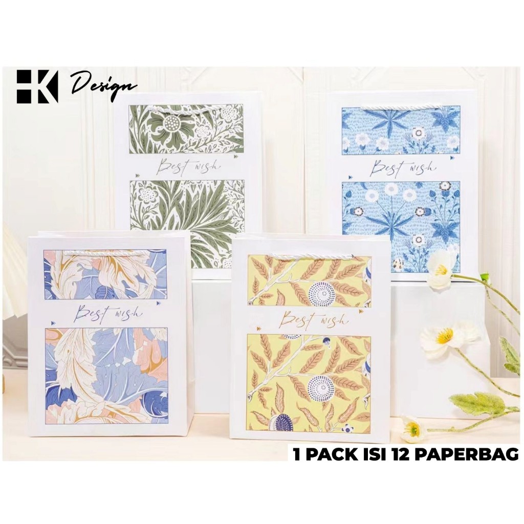

[SD-402 L ] Paperbag kertas tali motif Ukuran 40X30X12 Tas Kado motif Paperbag Motif Goodie Bag