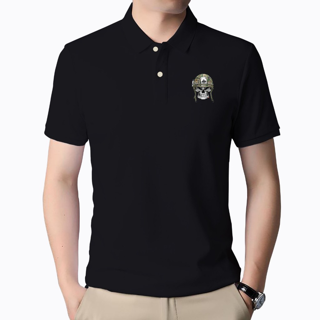 Kaos Kerah Premium, Polo Shirt Pria, Kaos Polo, Logo Army
