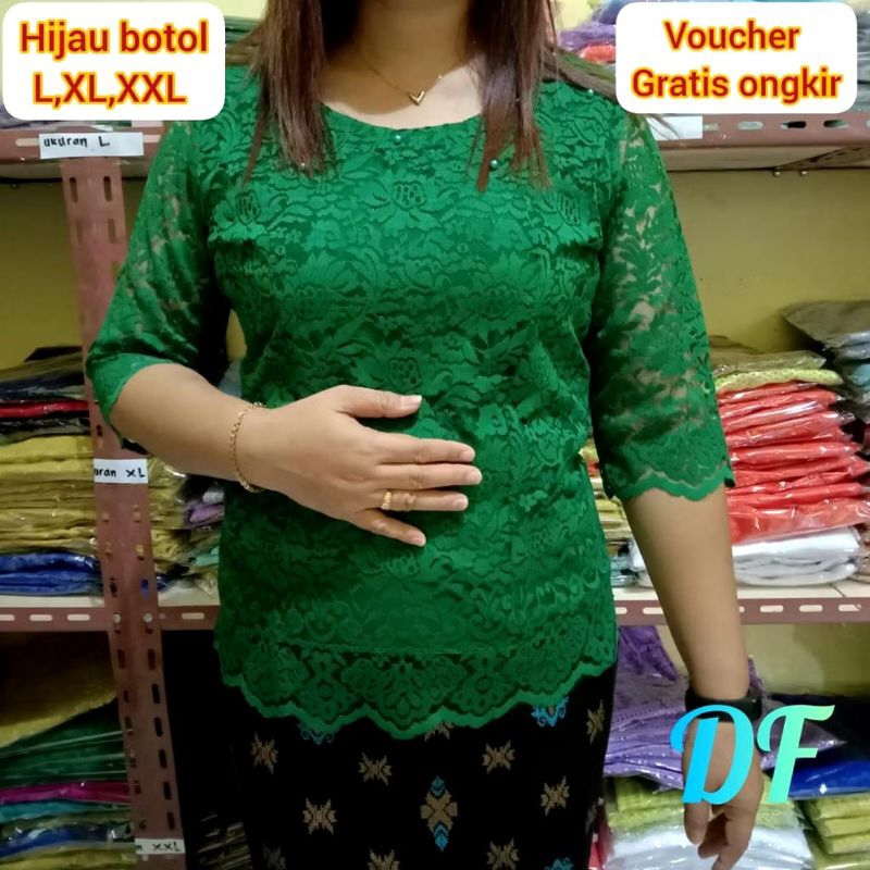 ATASAN WANITA LENGAN 3/4 // BAJU BROKAT MODERN KEBAYA KEKINIYAN // BAJU TRADISIONAL