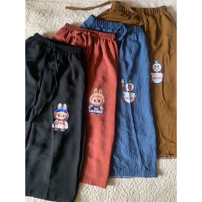 kulot Crinkle labubu/celana Crinkle anak mixue/kulot Crinkle premium/kulot cringkel anak murah