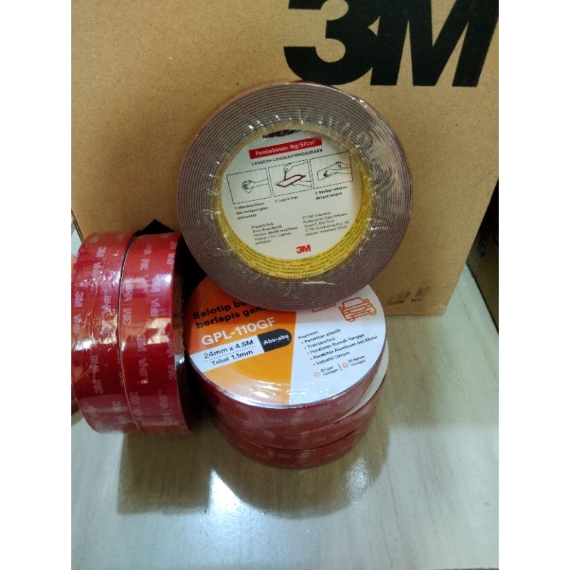 

Double Tape Vhb 3M 4900 24Mm Dan 12Mm - Double Tape 3M Vhb - Double Tape Merah - Lem 3M Bolak Balik