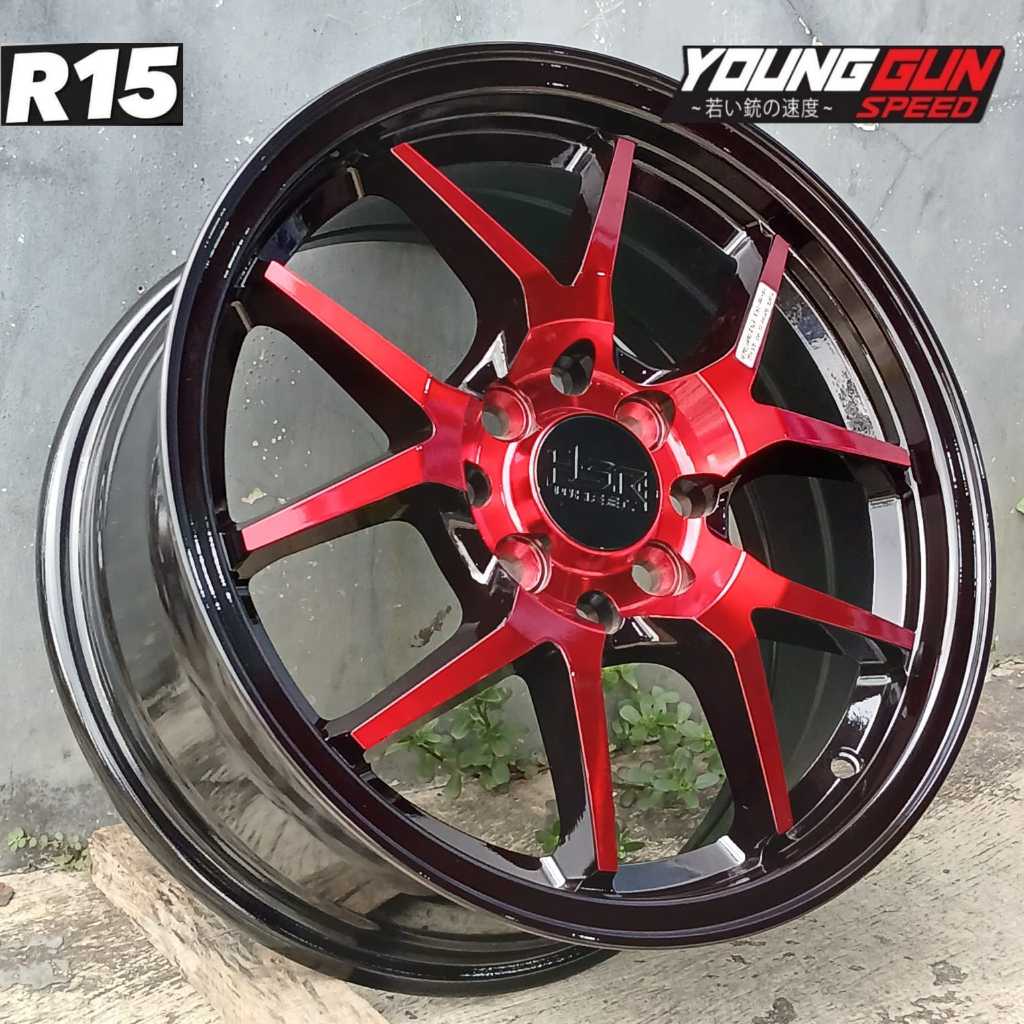 velg mobil racing ring 15 hsr hyura for brio satya calya sigra karimun yaris pelek HSR R15