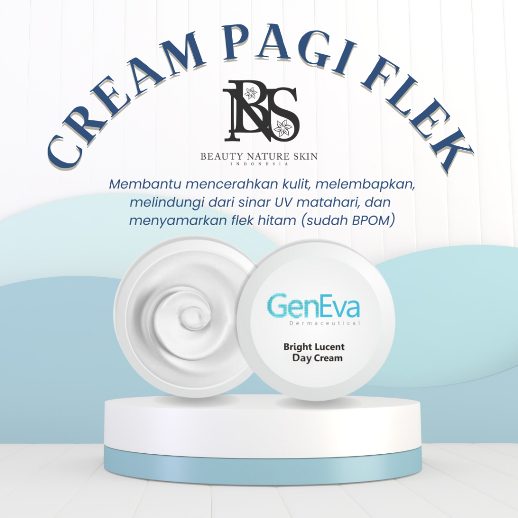 Cream Pagi Siang Sunscreen Khusus Flek Hitam Whitening Mencerahkan Wajah - BPOM - Beauty Nature Skin