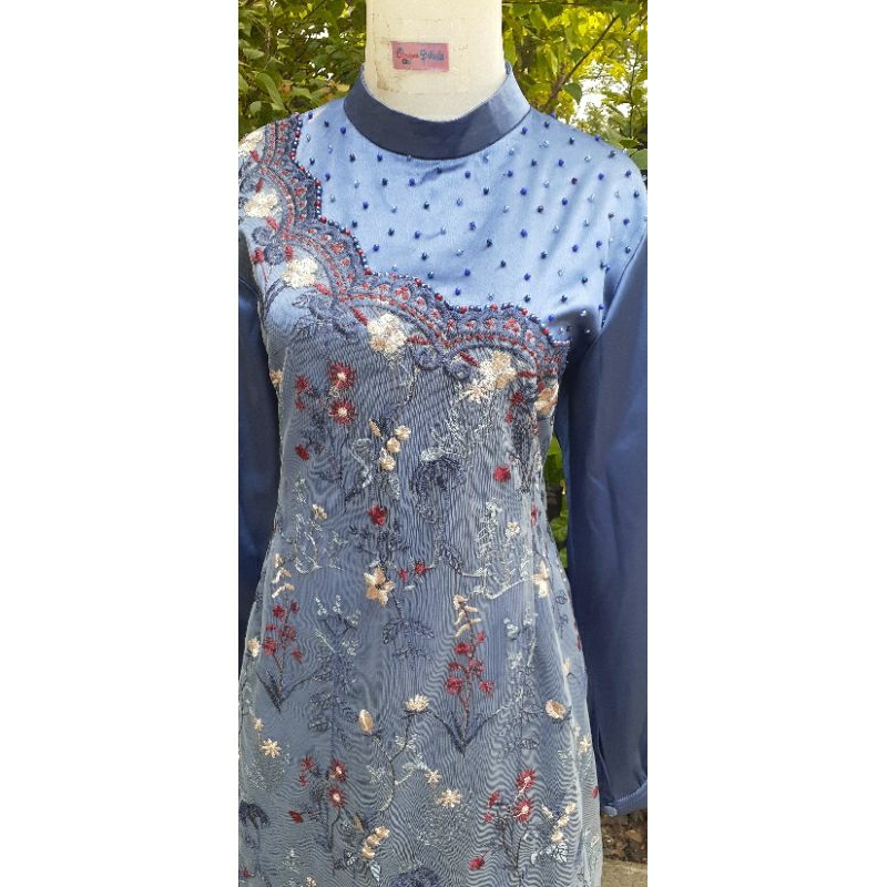 gamis brokat kombinasi