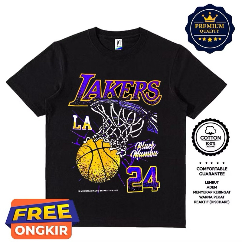 Kaos Lakers / Kaos Pria Wanita Distro