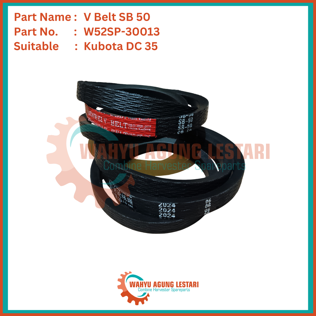 Belt SB50 Belt Blower DC35 SHENWEI V Belt Khusus Combine Harvester
