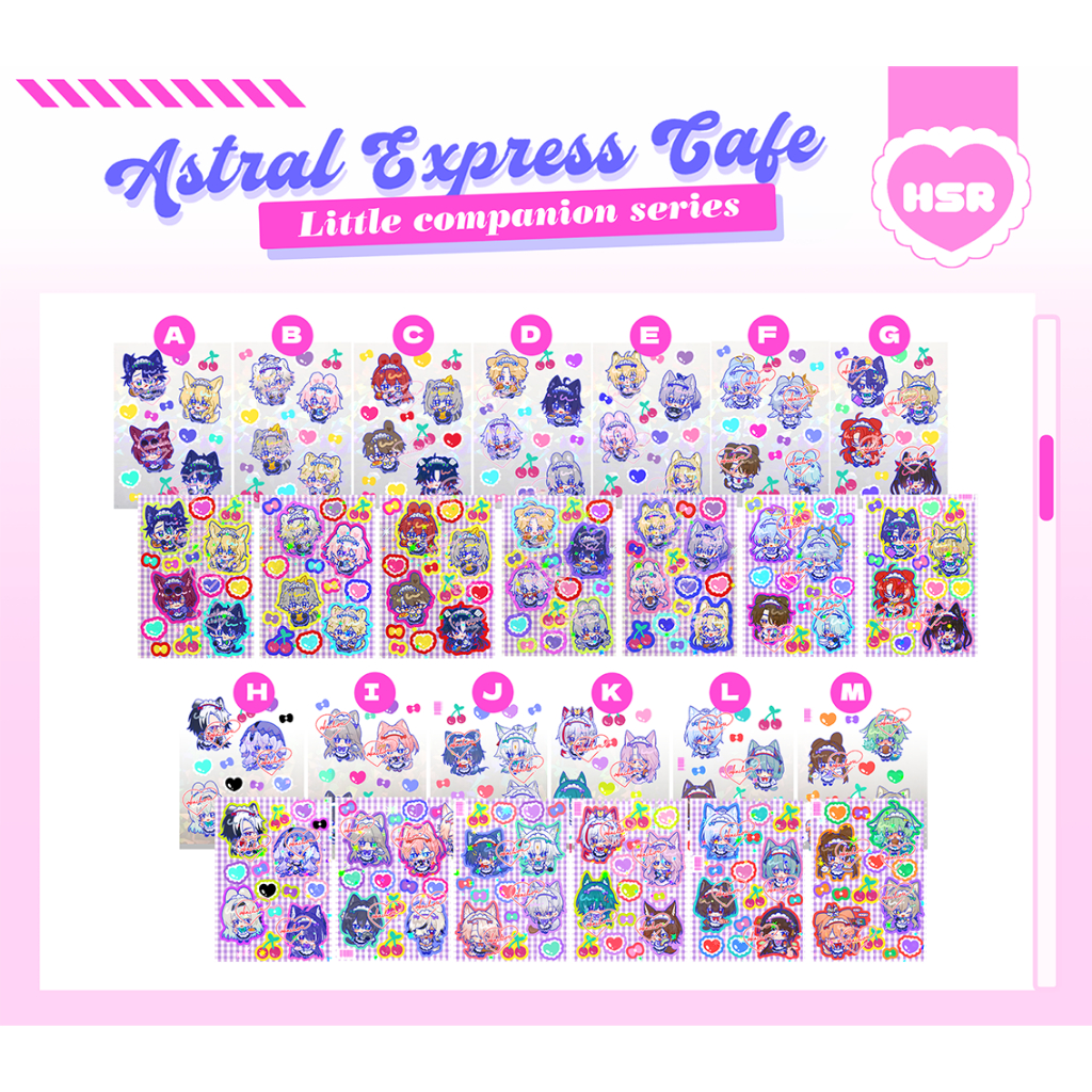 

Sticker HSR/ Honkai Star Rail - Astral Express Cafe Holographic Sticker Sheets