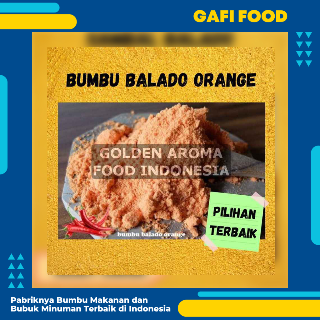 

BUMBU TABUR BALADO ORANGE 1KG FOOD GRADE 1 Kg Bubuk Bumbu Kentang Goreng Cimol Keripik Pisang Snack