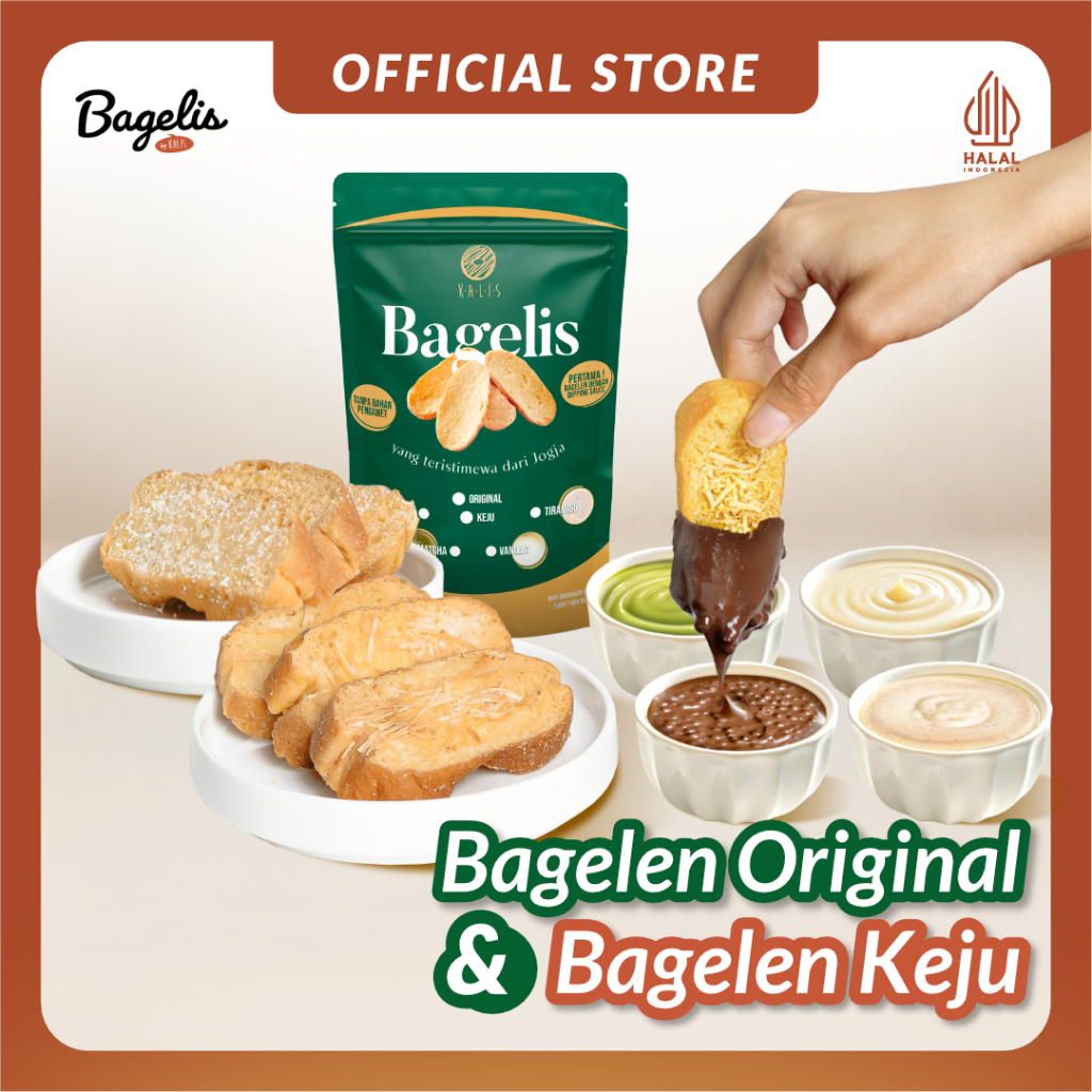 

Bagelis Original Keju Cocol Chocomaltine Matcha Vanilla Tiramisu | Roti Kering Bagelen Bagelan 160g