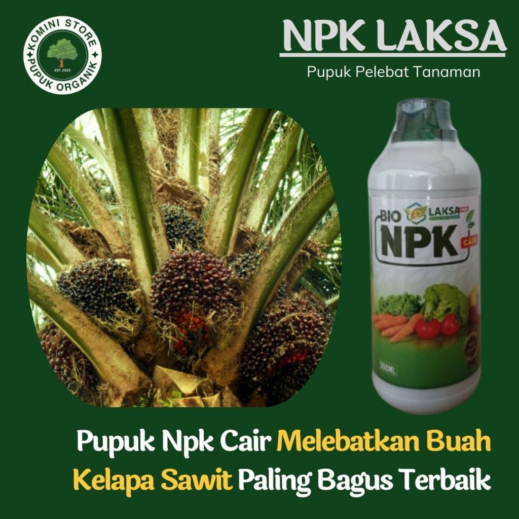 [AMPUH] OBAT BOOSTER BUAH SAWIT TERBAIK - NPK LAKSA - Pupuk pelebat kelapa sawit MANJUR ORIGINAL