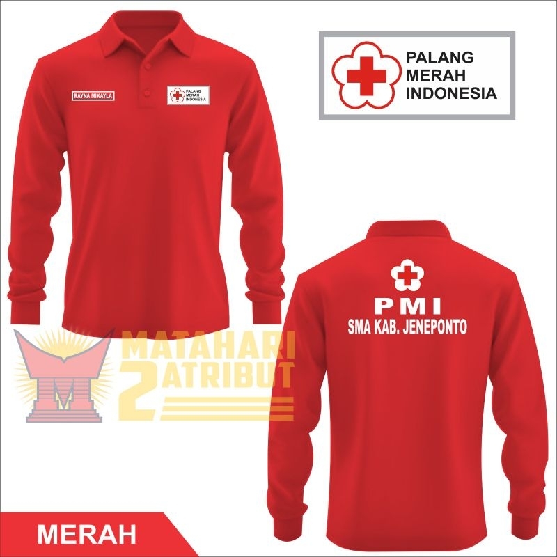 kaos PMI  kaos PMR kaos lapangan full bordir