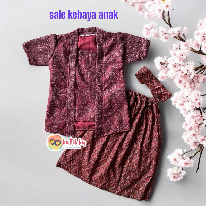 SALE KEBAYA BROKAT BATIK ANAK PEREMPUAN STOK TERBATAS