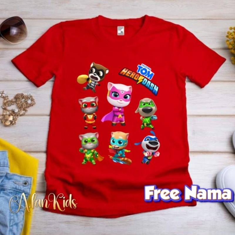 baju talking tom heroes kaos anak