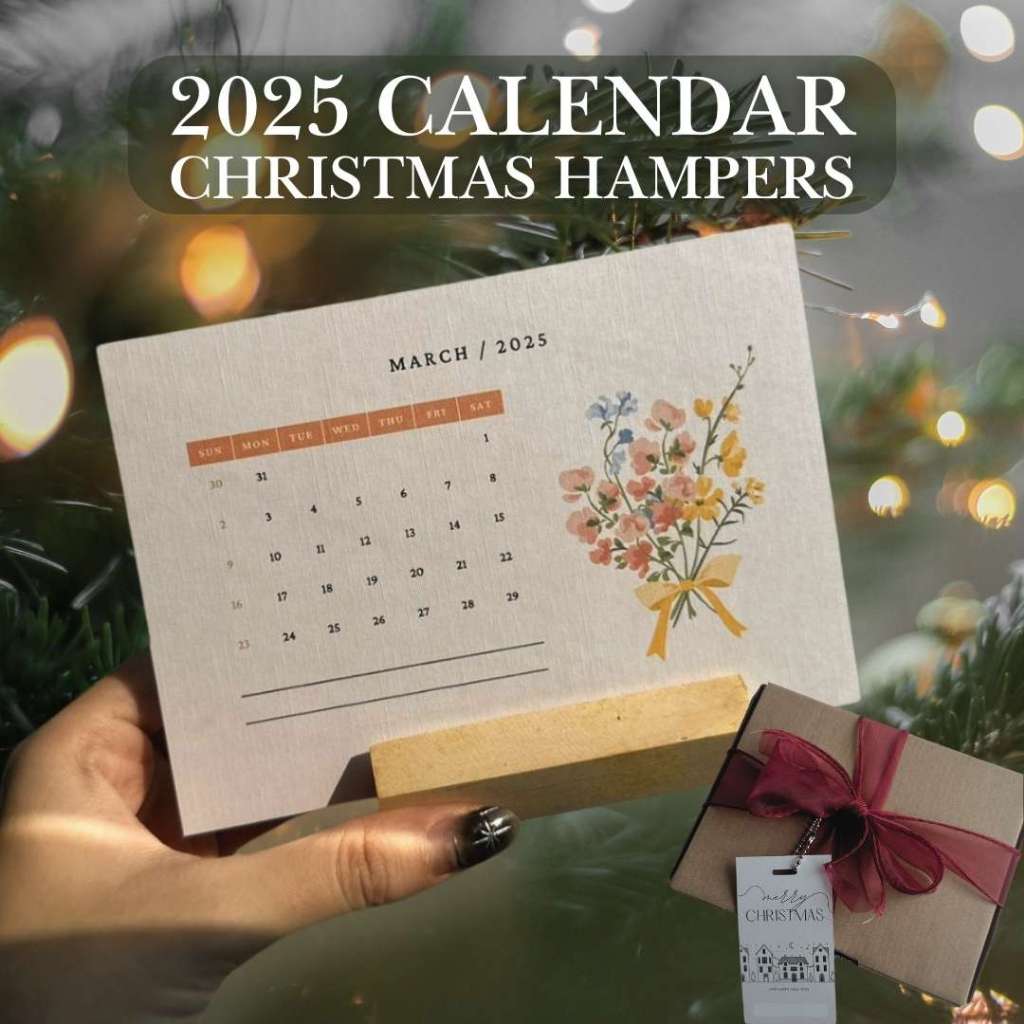 

2025 Calendar - Christmas Hampers Premium - Kalender Meja Kado Natal Holiday Gift