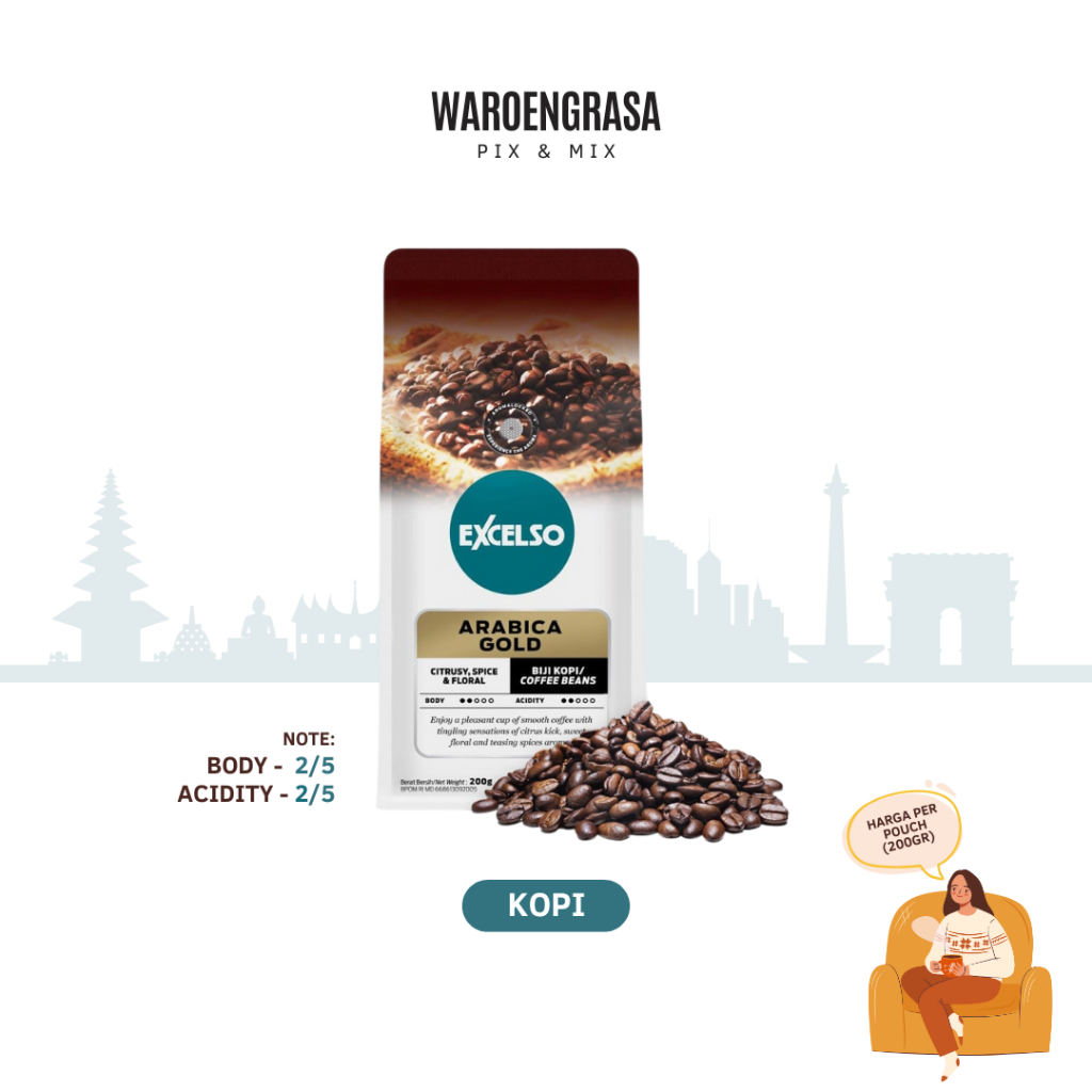 

Excelso Kopi Biji - Arabica Gold - 200gr