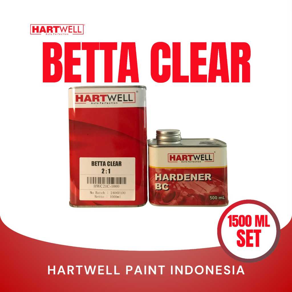 Clear Coat Betta Clear 2.1 Hartwell - clear, 1,5 Liter