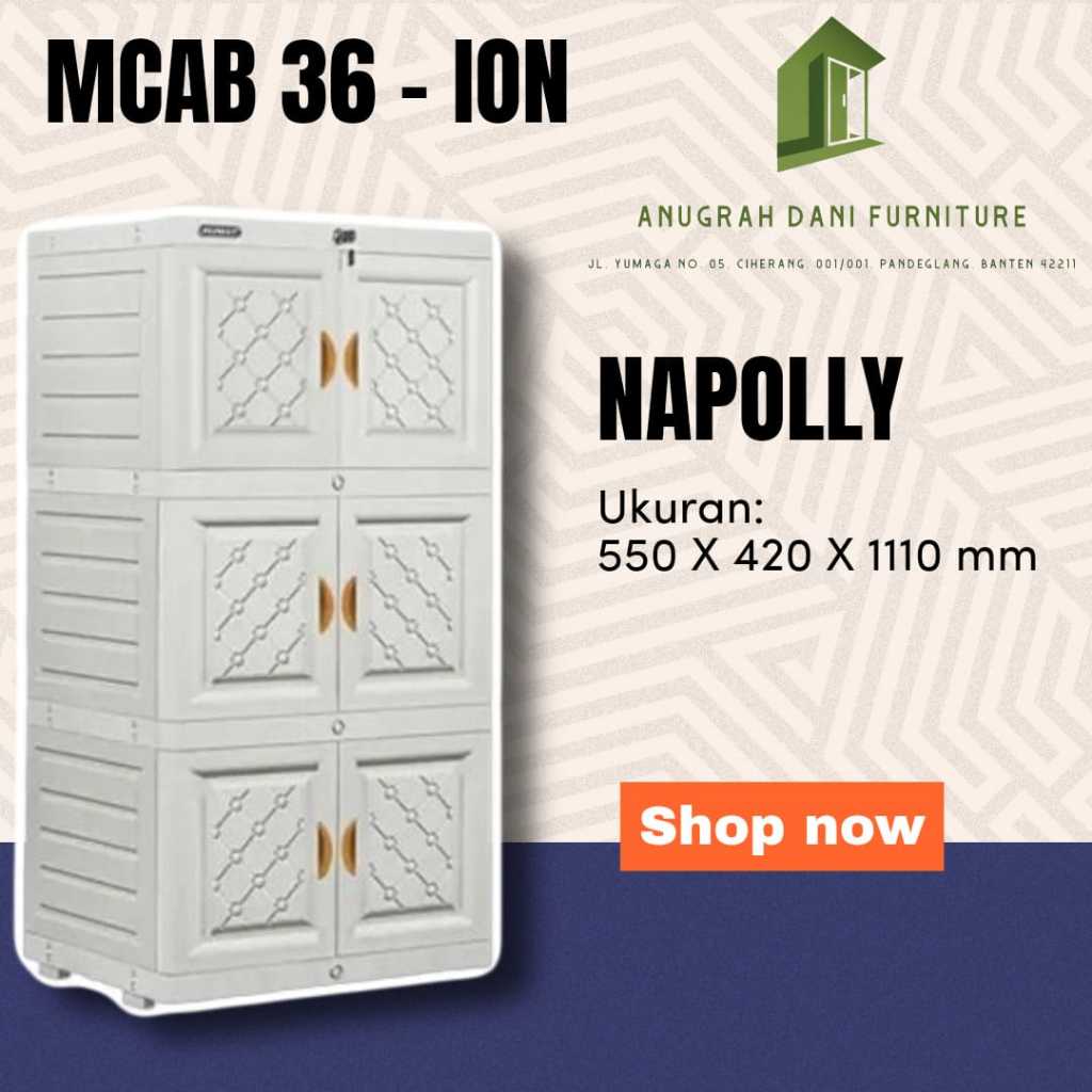 Lemari Plastik 3 susun - Napolly