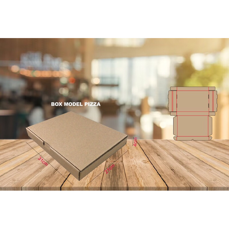 

Kardus/box Ukuran 31 x 21 x 4 cm single wall polos