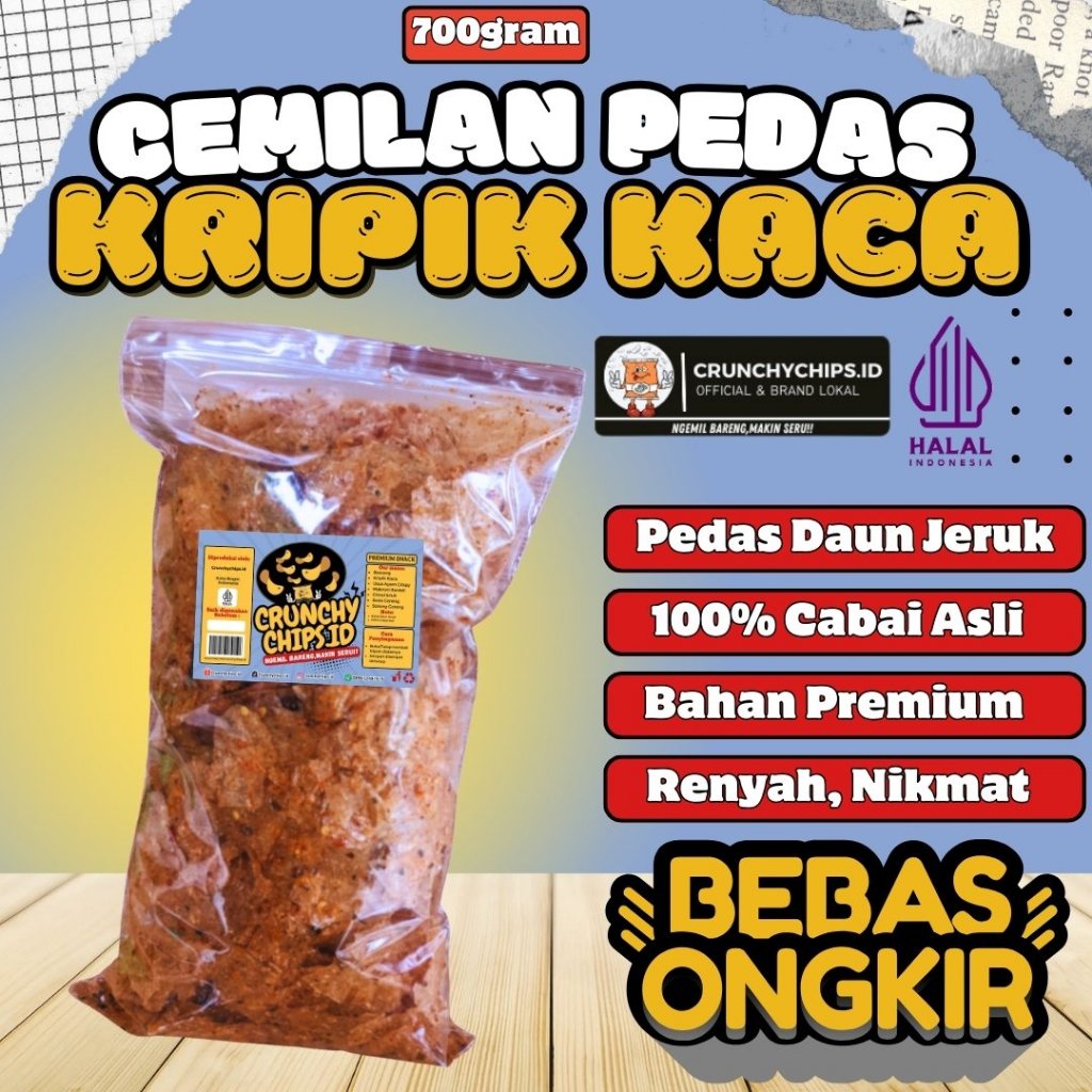 

Cemilan Kripca Sultan Kiloan Kriuk Renyah Premium Bumbu Pedas Gurih Daun Jeruk Kemasan 700gram