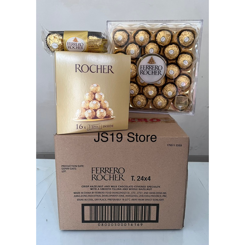 

Ferrero Rocher Premium Chocolate Coklat isi 24 Pcs T24 isi 3 Pcs T3
