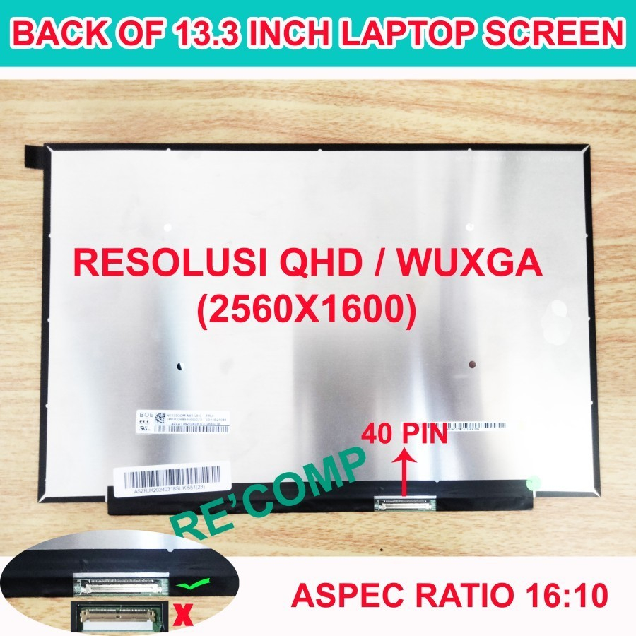 LAYAR LED LCD AXIOO MYBOOK 14F WUXGA / QHD