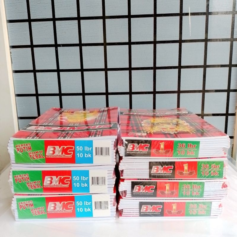

bib Buku Tulis Campus BMC 36 & 50 Lembar ( Pak 10 Buku ) [ Orinal ]