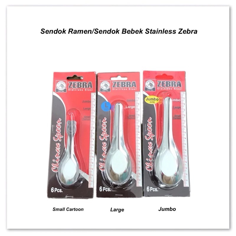 Sendok Ramen Stainless Stell Zebra/Sendok Bebek