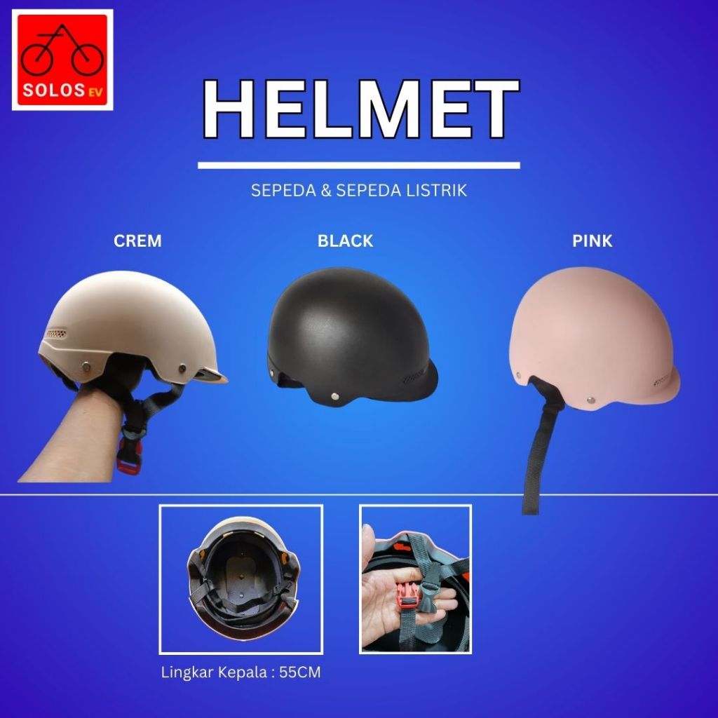 Helm Sepeda Listrik & Sepeda Ontel Ukuran Dewasa