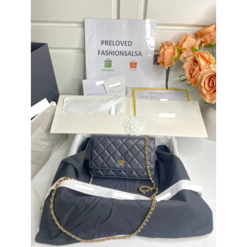Nego preloved wallet on chain (WOC) winter mini small flap