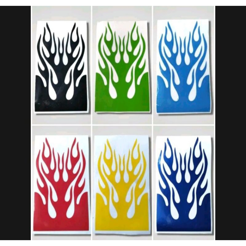 stiker lidah api untuk spakbor depan