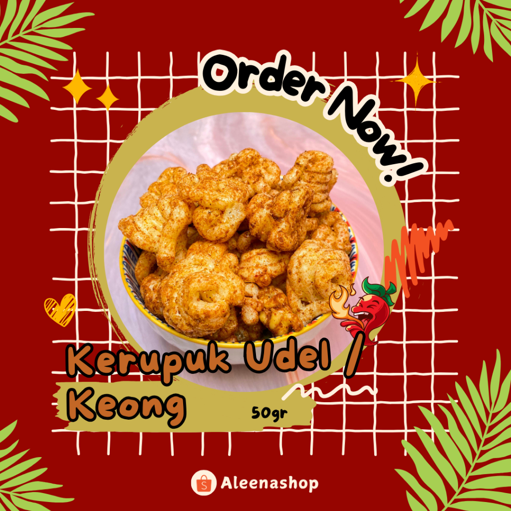

CAMILAN KERUPUK UDEL / KEONG PEDAS GURIH | 50gr