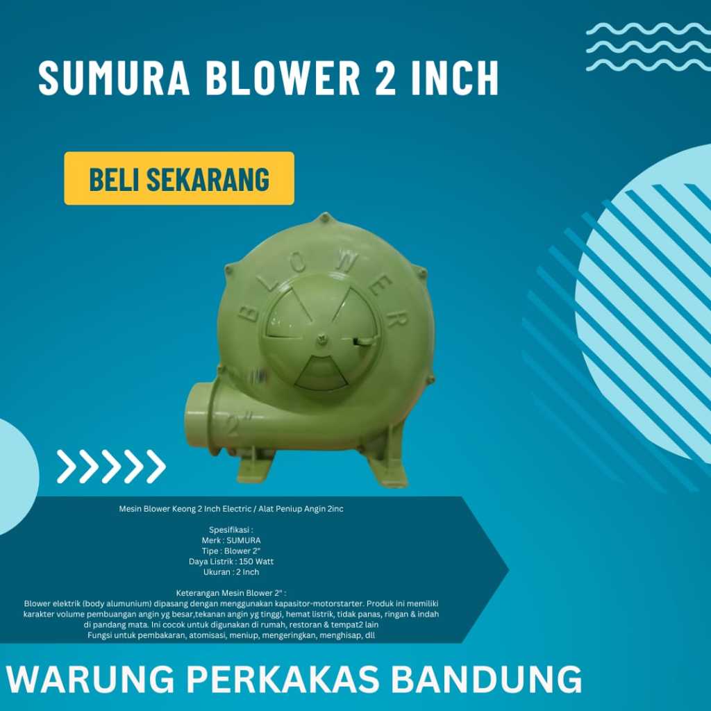 blower keong 2 inch sumura Mesin Peniup Angin Body Besi / Kipas Angin Bakar Ayam