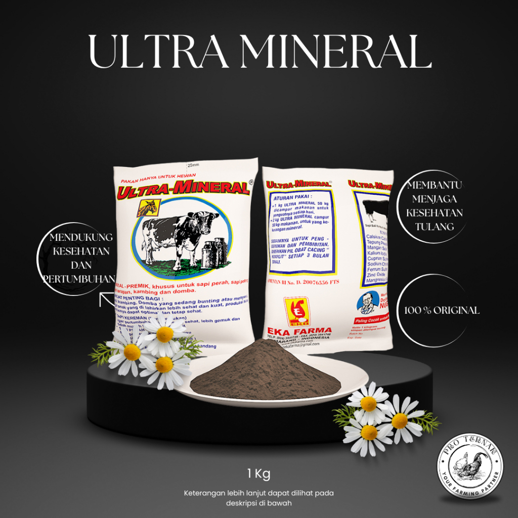 Ultra Mineral 1 Kg untuk Hewan Ternak Sapi Perah, Sapi Potong, Sapi Karapan, Kambing dan Domba