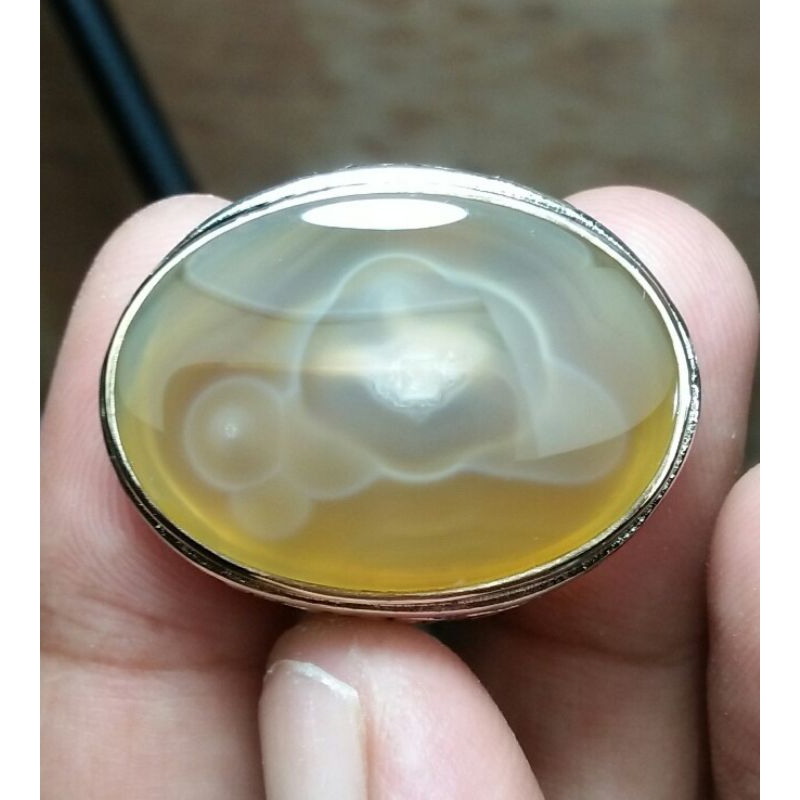Batu Akik Sulaiman Ginggang - Iris Agate. Bukan Batu Red Baron Pacitan Pirus Persia Ijo Garut Kalima