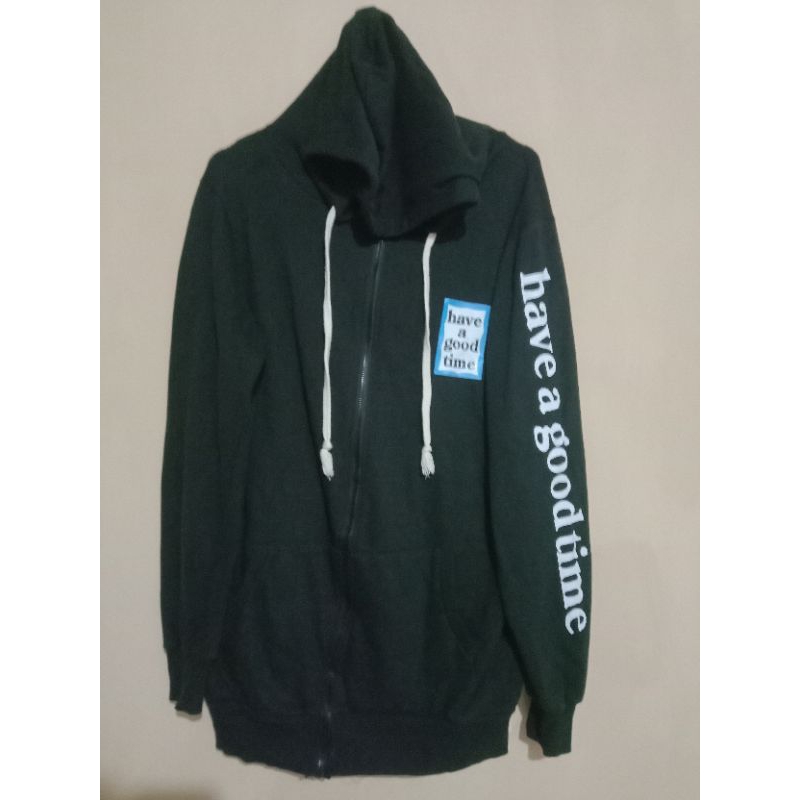 Hoodie Zipper Have A Good Time Spellout