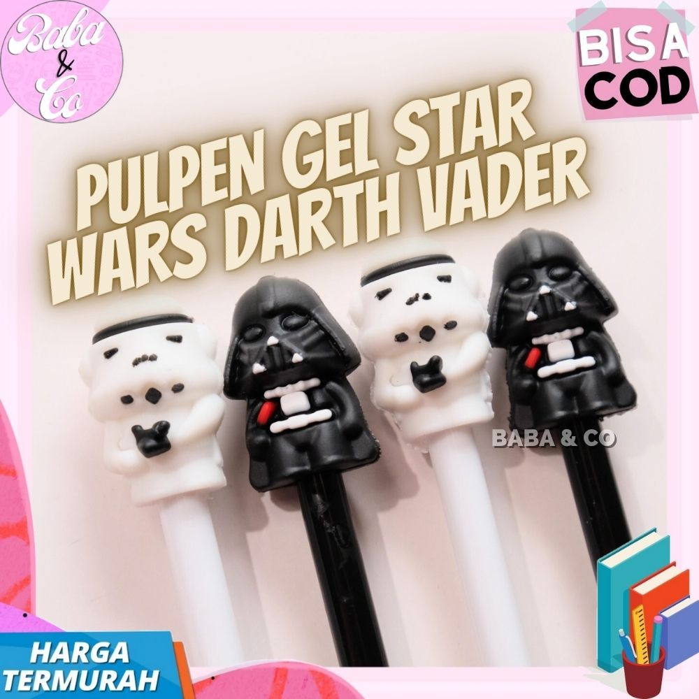 PEN LUCU PULPEN GEL STAR WARS DARTH VADER PEN DARTH VADER STAR WARS UNIK MURAH TINTA PEN GEL HITAM S