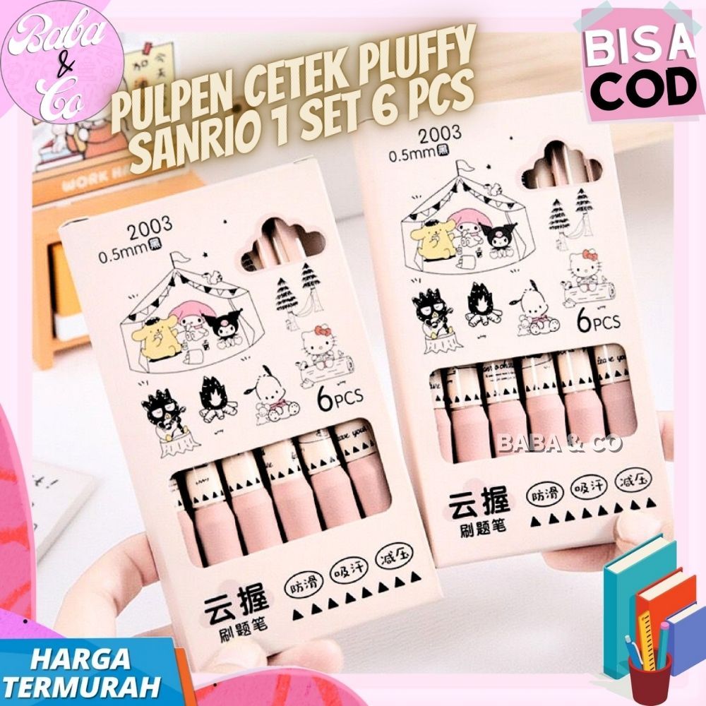 

PULPEN SANRIO PEN CETEK PLUFFY SANRIO 1 SET 6pcs 1 BOX PEN CETEK MEKANIK SANRIO PLUFFY ISI 6pcs LUCU IMUT UNIK PEN CETEK SANRIO