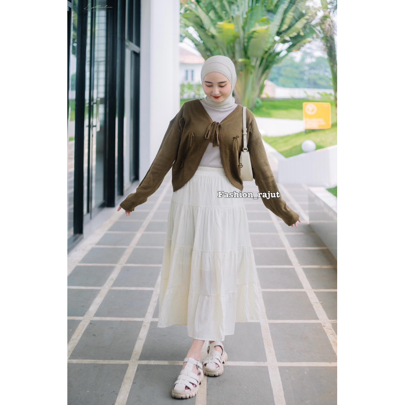 Avianda Outer Crop Rajut Tali Pita Atasan Wanita