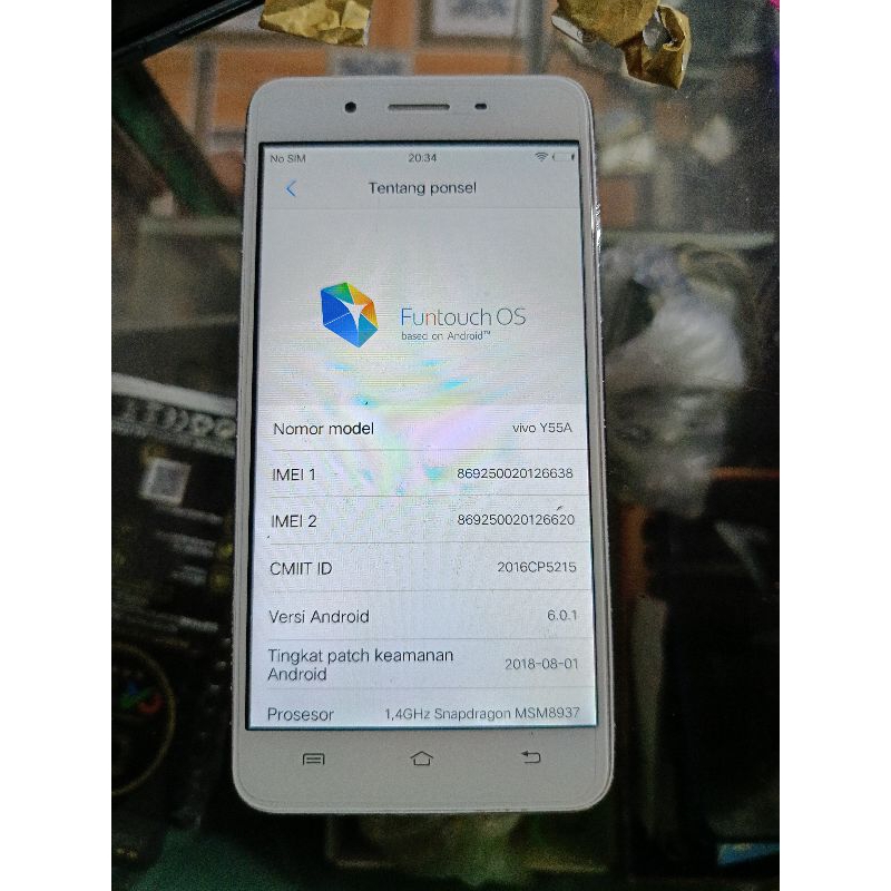 lcd touchscreen vivo y55A Ori copotan