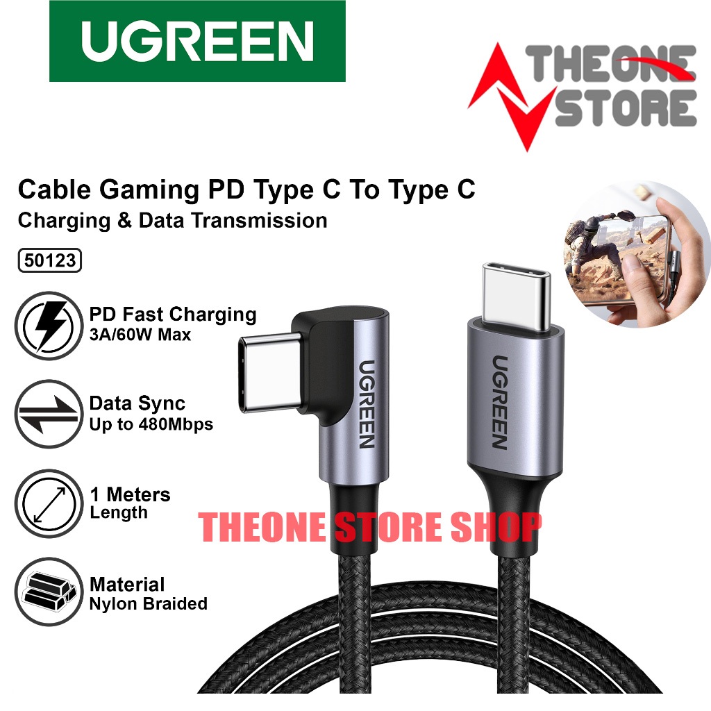 UGREEN Kabel PD 60W Type C to Type C Fast Charging Samsung iphone 15 16 Nylon Braided