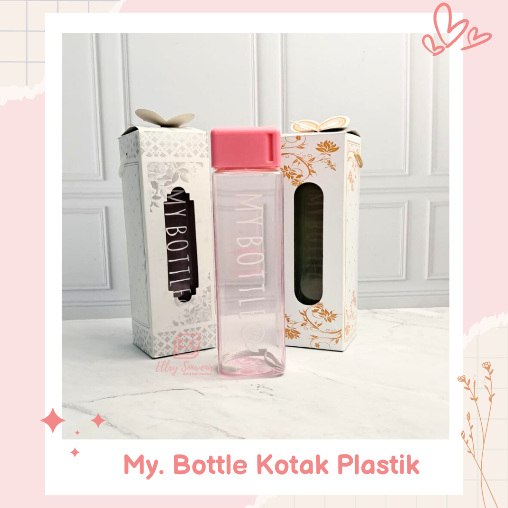 ( Isi 10 pcs ) Souvenir My Bottle Kotak Plastik Kemas Box / Mika