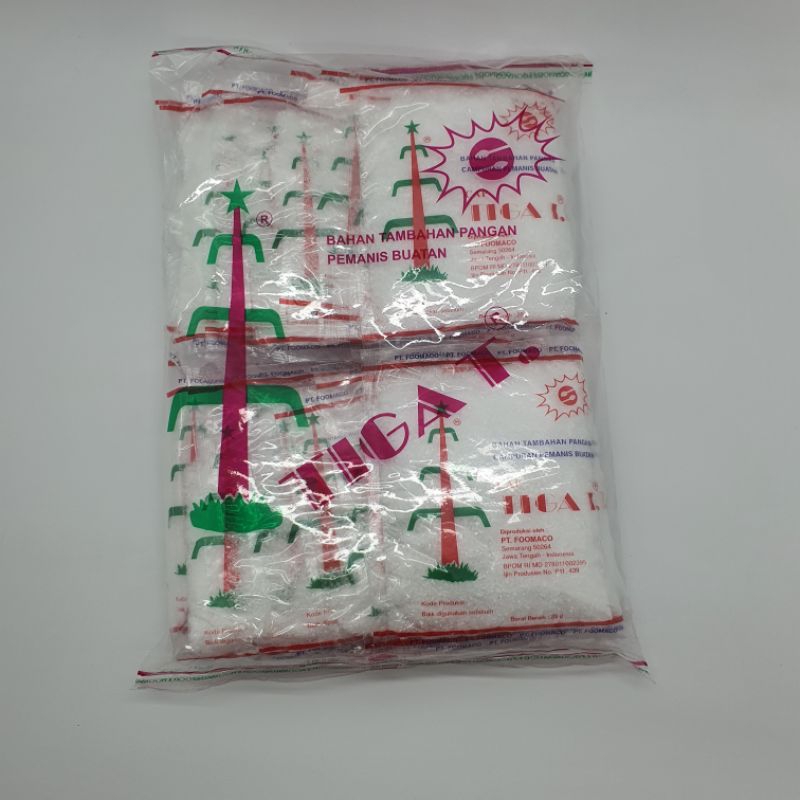 

sodium pemanis tiga tebu 1pack isi 20 bungkus