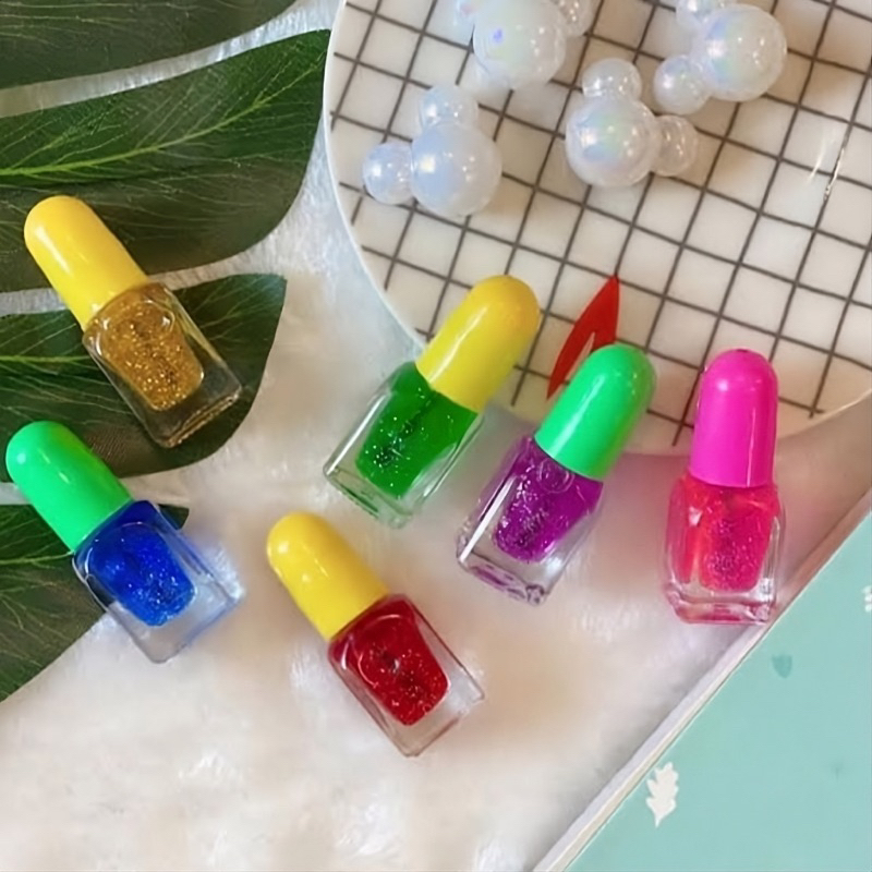 Mainan anak cat kuku gliter kutek berwarna warna warni glitter kuteks kutex kitek kiteks nailpolish 