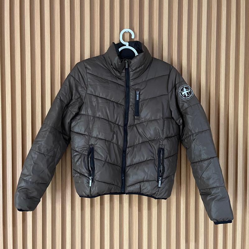 [PRELOVED] WINTER JACKET HUM DREAM MAKER DREAMMAKER WANITA CROP TEBAL JAKET MUSIM DINGIN COKLAT COKE