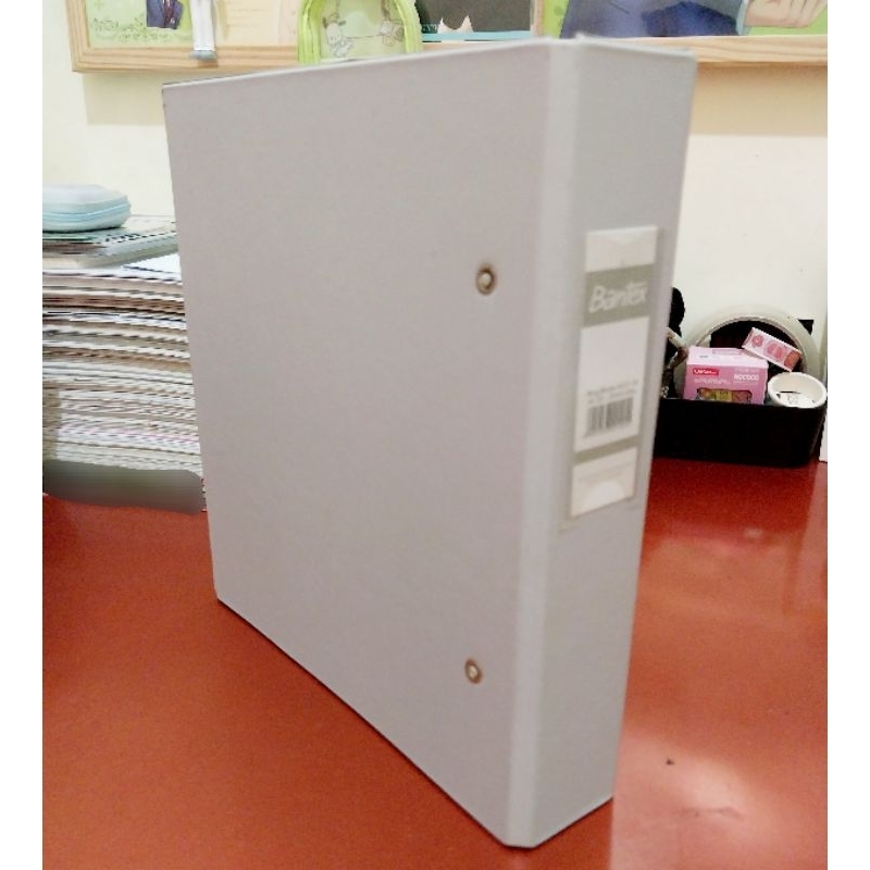 PRELOVED BINDER BANTEX GREY A5 2 RING + SLEEVE