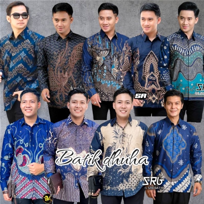 KEMEJA BATIK WARNA NAVY BIRU / BATIK LENGAN PANJANG WARNA NAVI BIRU DONGKER