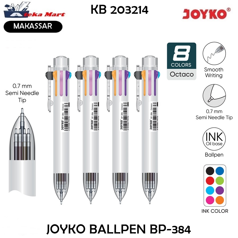 

[PCS] JOYKO BALLPEN BP-384 Octaco (8 Color)