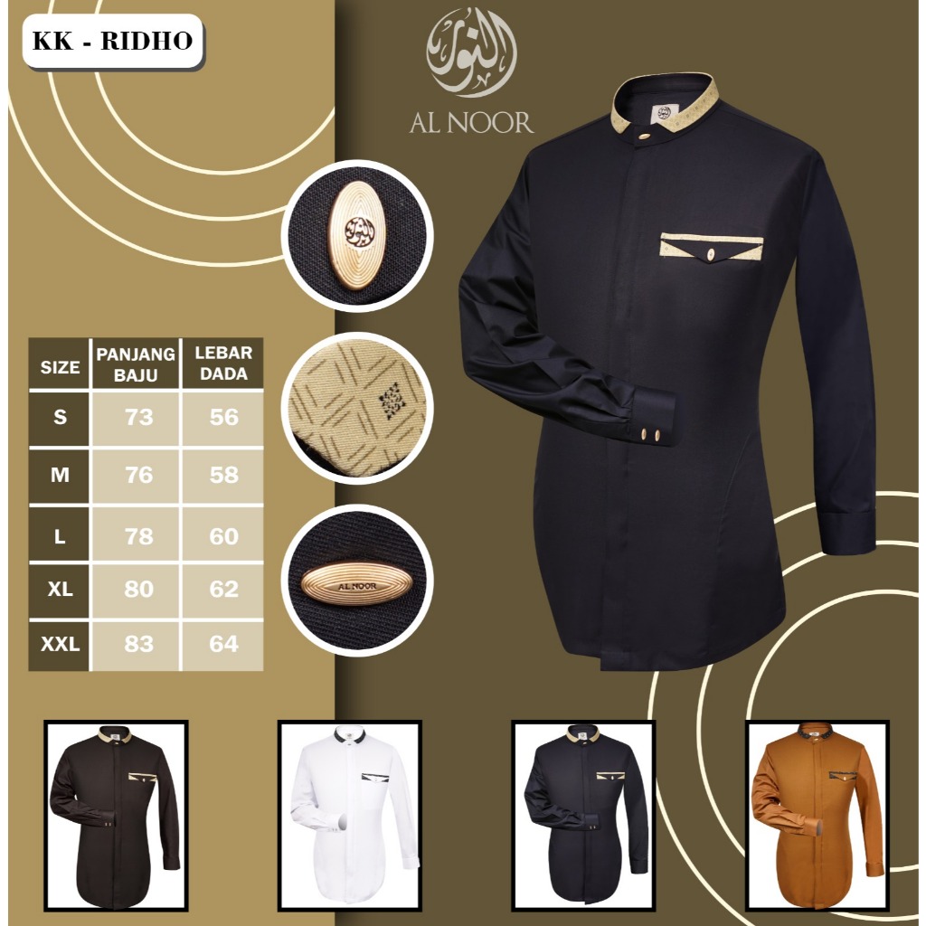 (Ridho) Koko Exclusive Al Noor Katun Premium