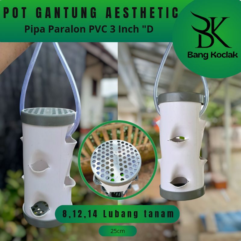 Pot Gantung Aesthetic bermacam jumlah lubang, pot aesthetic bunga, mawar teratai, bunga kertas, bung